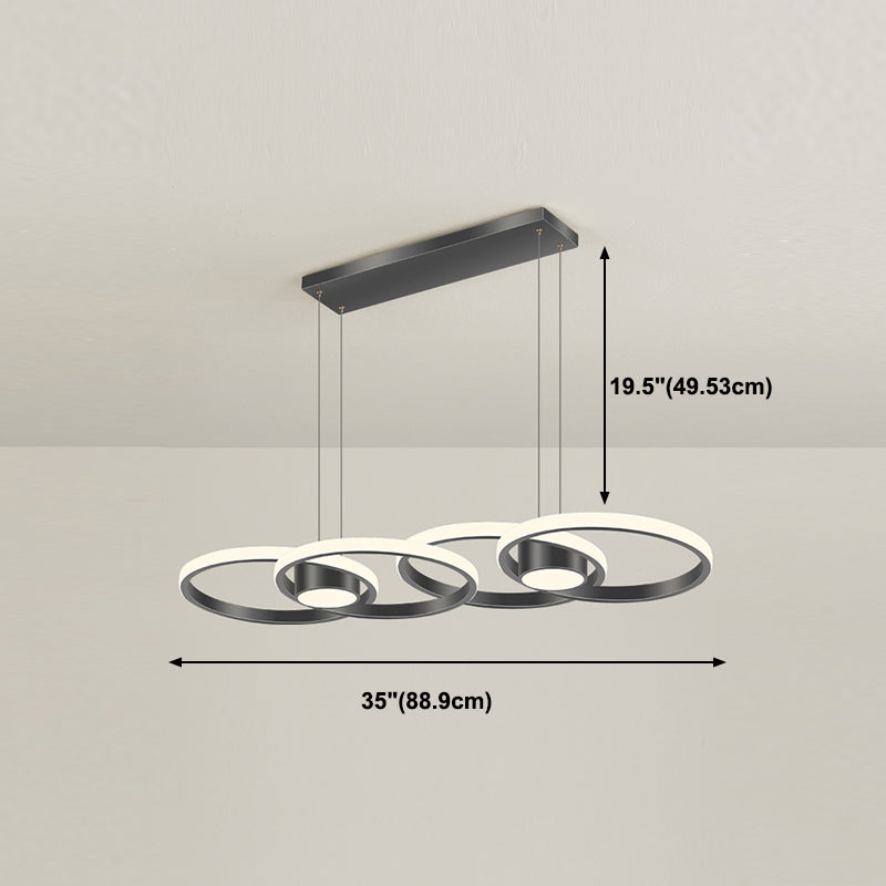 Idées d'éclairage d'île de forme de cercle