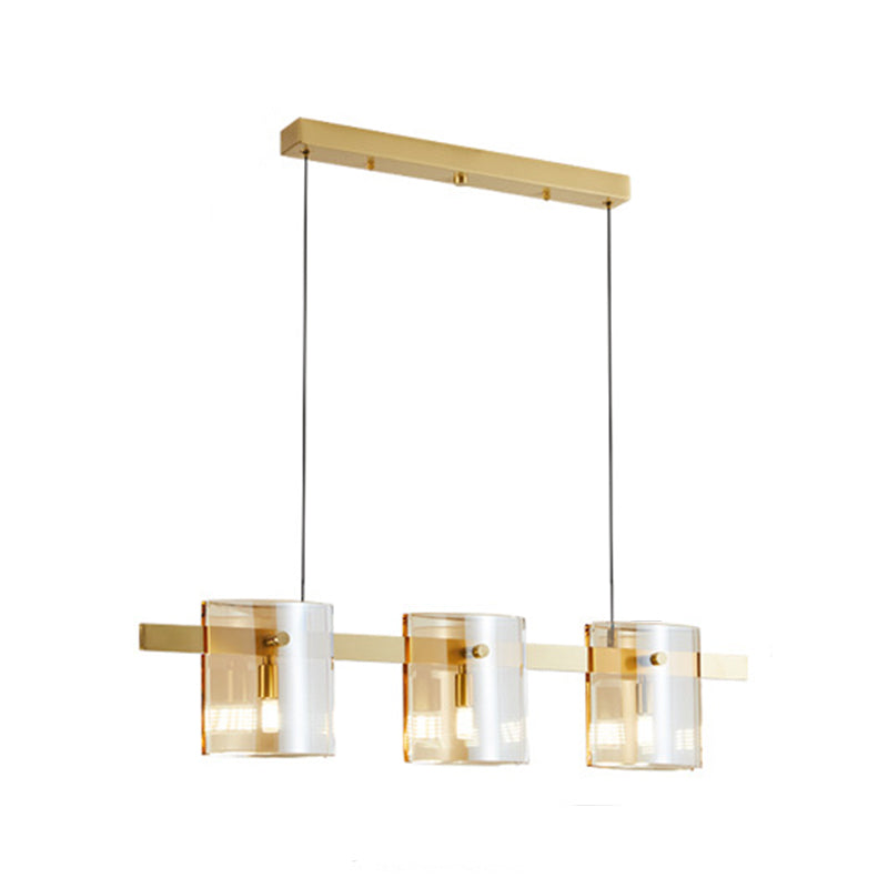 Drum de style contemporain Lumières îles Lumières Glass Island Lighting pour salle à manger