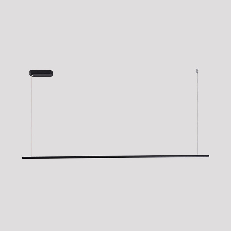 Moderne lineare Form Island Beleuchtung Idee Metal 1 Light Island Anhänger für Esszimmer