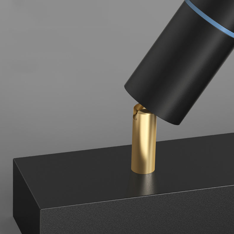 Éclairage d'éclairage de cylindre de style contemporain en métal îles luminaires en noir