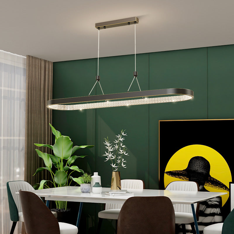 Style moderne de forme ovale ISLIDE ÉCLAIRAGE IDE METAL 1 PENDANT ISLAND