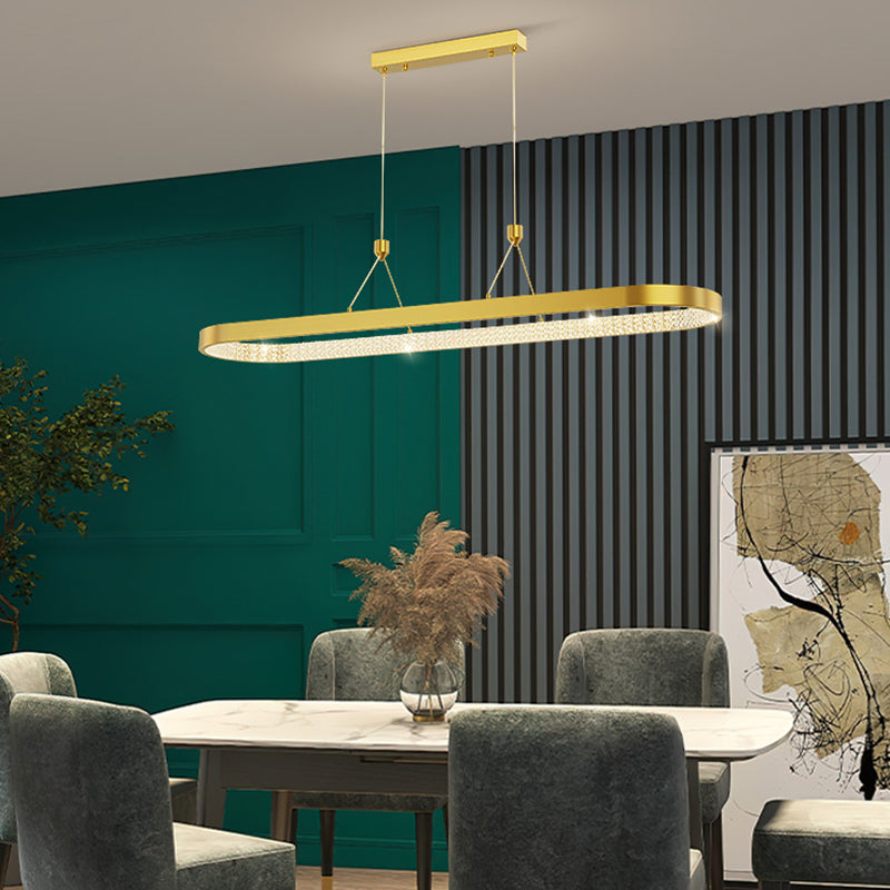 Style moderne de forme ovale ISLIDE ÉCLAIRAGE IDE METAL 1 PENDANT ISLAND