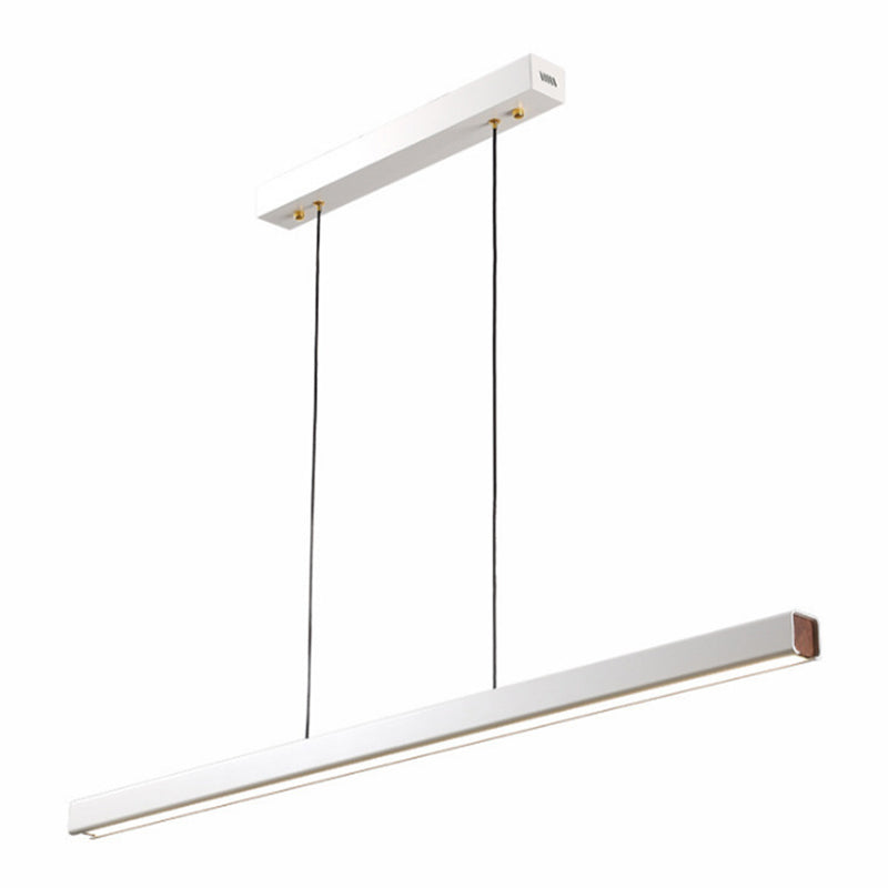 Éclairage d'île de forme linéaire de style moderne