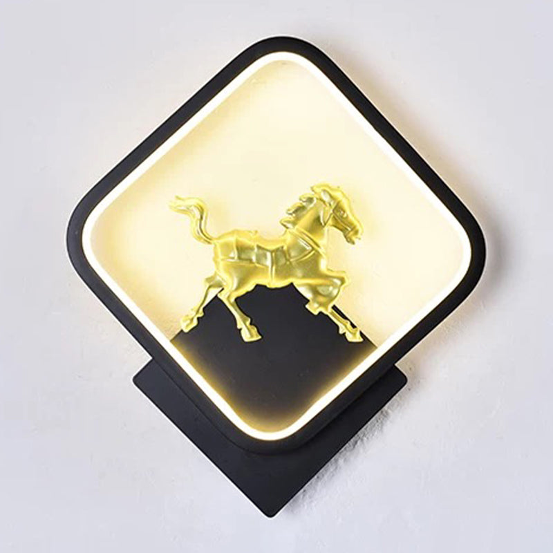 Kids Style Square Shape Wall Light Metal 1 Light Wall Mount Light