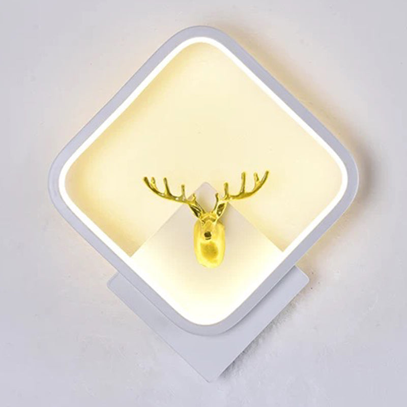 Kids Style Square Shape Wall Light Metal 1 Light Wall Mount Light
