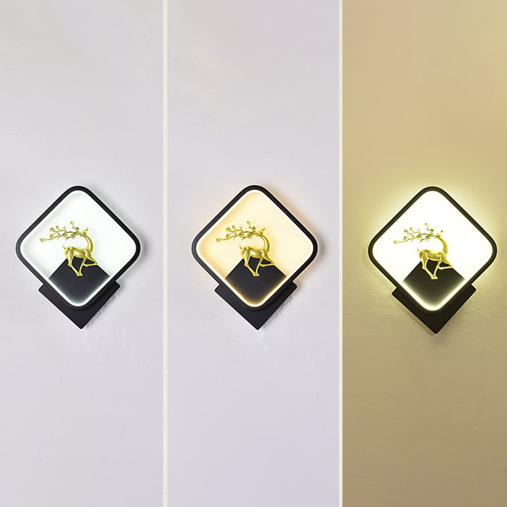 Kids Style Square Shape Wall Light Metal 1 Light Wall Mount Light