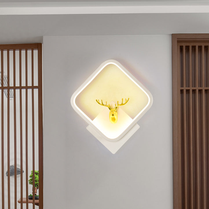Kids Style Square Shape Wall Light Metal 1 Light Wall Mount Light