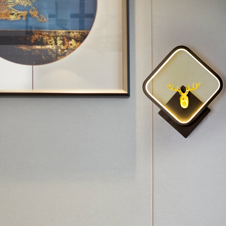 Kids Style Square Shape Wall Light Metal 1 Light Wall Mount Light