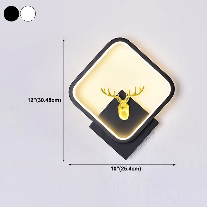 Bambini in stile quadrato a forma quadrata in metallo 1 luce da parete leggera luce
