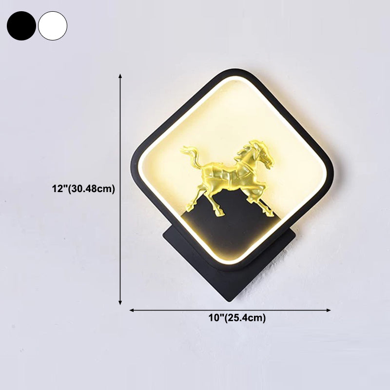 Kids Style Square Shape Wall Light Metal 1 Light Wall Mount Light