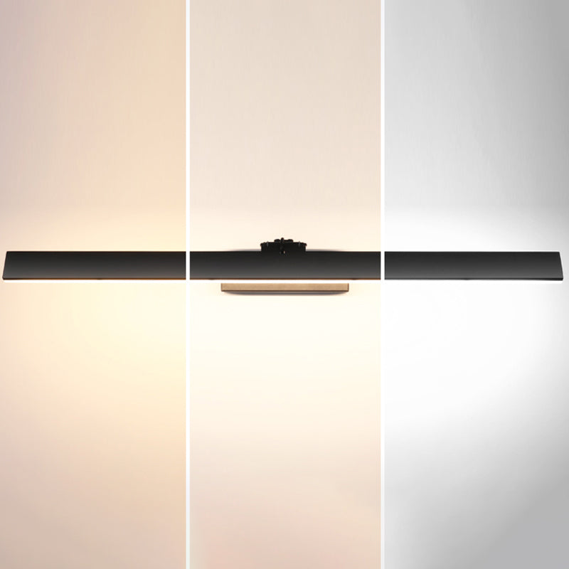 1-Light Black Vanity Light Modern LED Mirror Front Light with Acrylic Shade for Bathroom