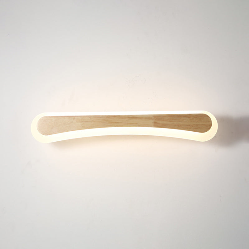 Wood Wall Sconce Lighting Simple LED Wall Mount Light Fixture for Bathroom