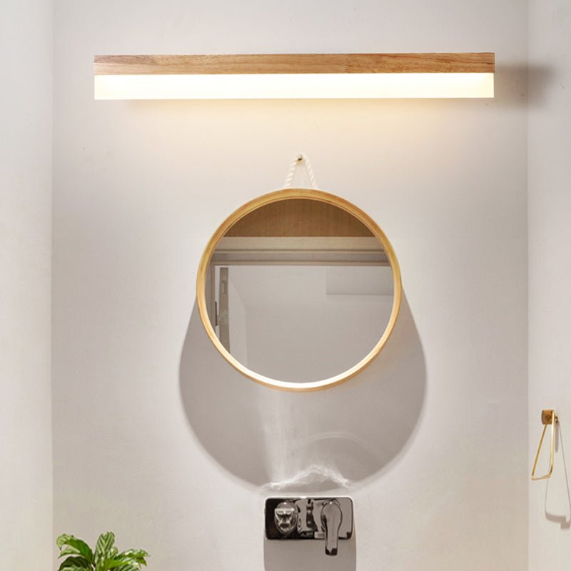 Wood Wall Sconce Lighting Simple LED Wall Mount Light Fixture for Bathroom