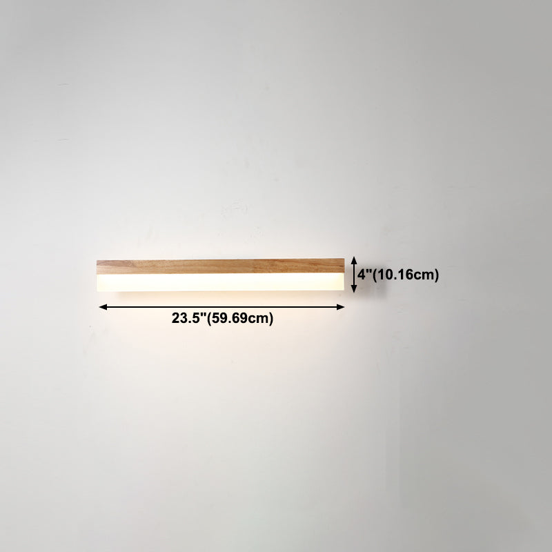 Wood Wall Sconce Lighting Simple LED Wall Mount Light Fixture for Bathroom