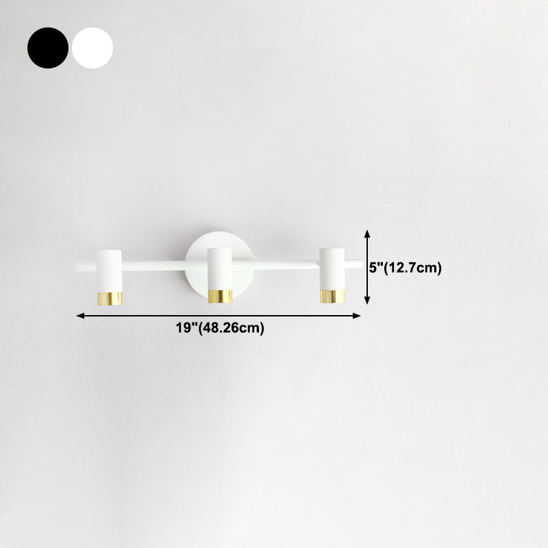 Cylinder Shape Modern Style Vanity Lights Metal LED Mirror Lights for Bathroom