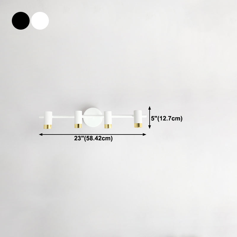 Cylinder Shape Modern Style Vanity Lights Metal LED Mirror Lights for Bathroom