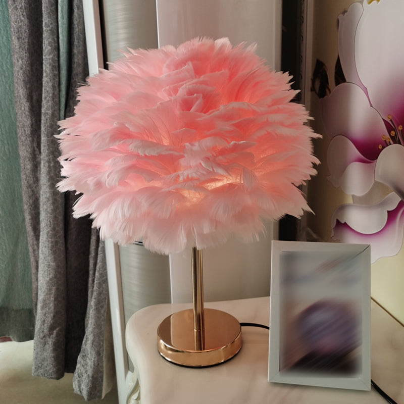 Zeitgenössischer Stil Schreibtisch Beleuchtung Leuchte kreative Federschreibtischlampe für Schlafzimmer
