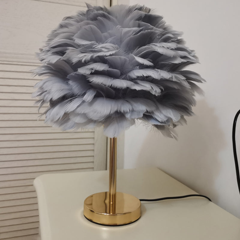Zeitgenössischer Stil Schreibtisch Beleuchtung Leuchte kreative Federschreibtischlampe für Schlafzimmer