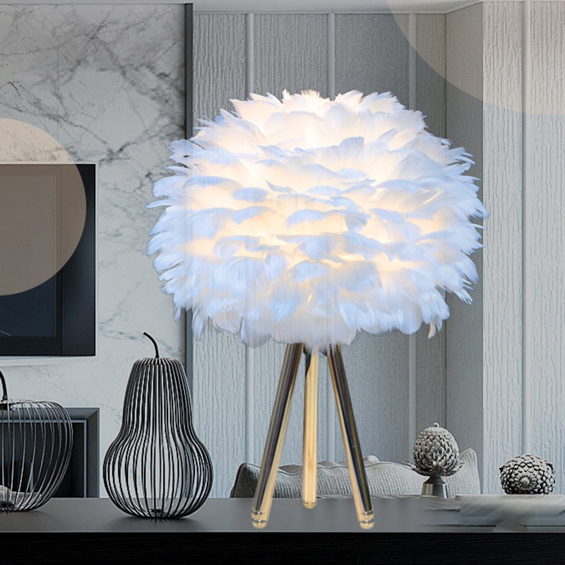 Moderne Style Schreibtisch Beleuchtung kreative Federschreibtischlampe für Schlafzimmer