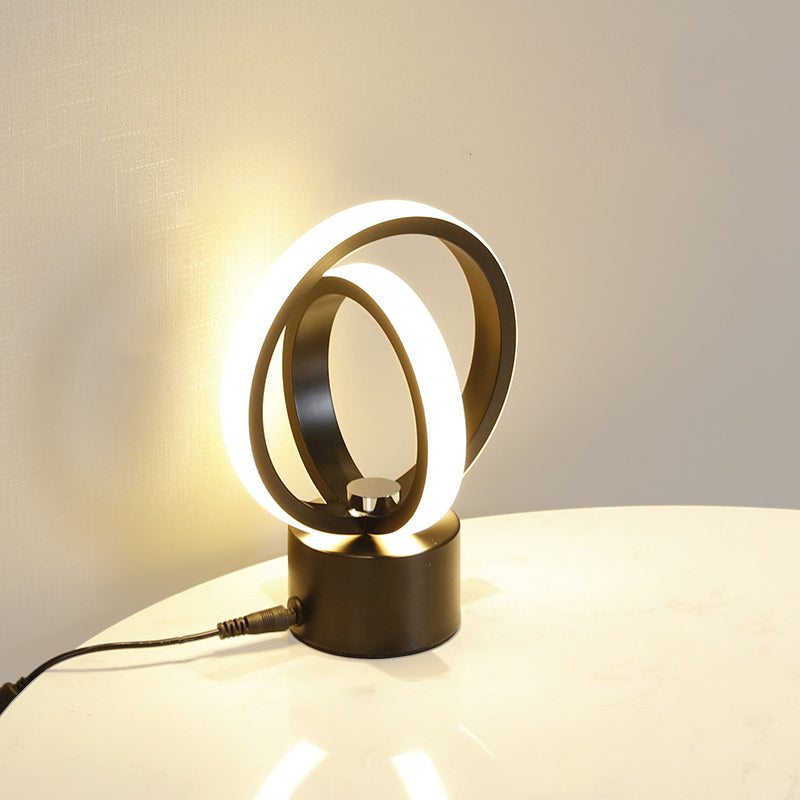 Moderner Stil Linearer Form Tabelle Beleuchtung Metalltischlampe für Schlafzimmer