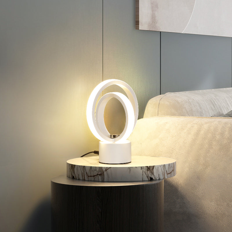 Moderner Stil Linearer Form Tabelle Beleuchtung Metalltischlampe für Schlafzimmer