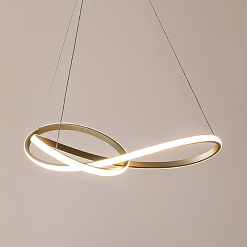 Spiralschatten Kronleuchter Licht modernes Metall 1 helles Kronleuchter -Beleuchtungsbestand