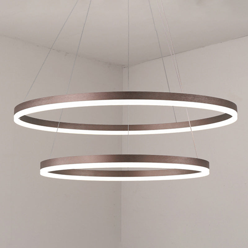 Metallring Kronleuchter Anhänger Licht moderner LED Hanging Anhänger Licht