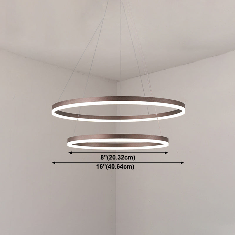 Metallring Kronleuchter Anhänger Licht moderner LED Hanging Anhänger Licht