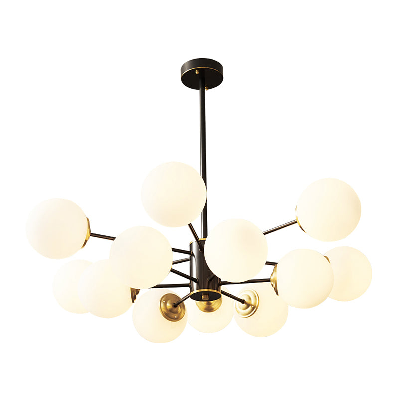 Nordic Messing Kronleuchter Globe Multi -Light Kronleuchter Anhänger mit Glas für Wohnzimmer