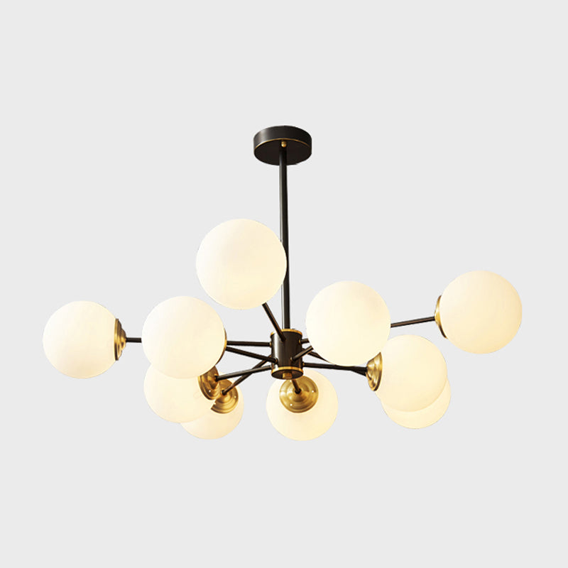 Nordic Messing Kronleuchter Globe Multi -Light Kronleuchter Anhänger mit Glas für Wohnzimmer