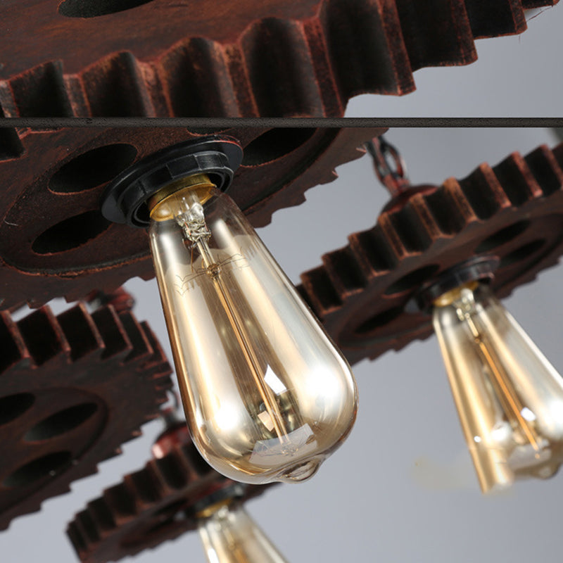 Industrial Style Multi Light Chandelier American Water Pipe Pendant Light Fixture