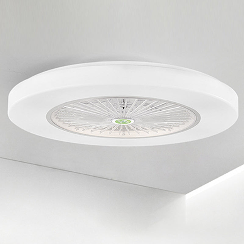 1-Light Ceiling Fan Light Modern LED Ceiling Mount Lamp with Acrylic Shade for Bedroom