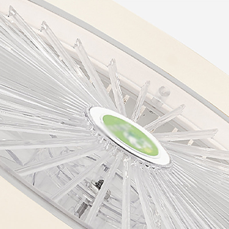 1-Light Ceiling Fan Light Modern LED Ceiling Mount Lamp with Acrylic Shade for Bedroom