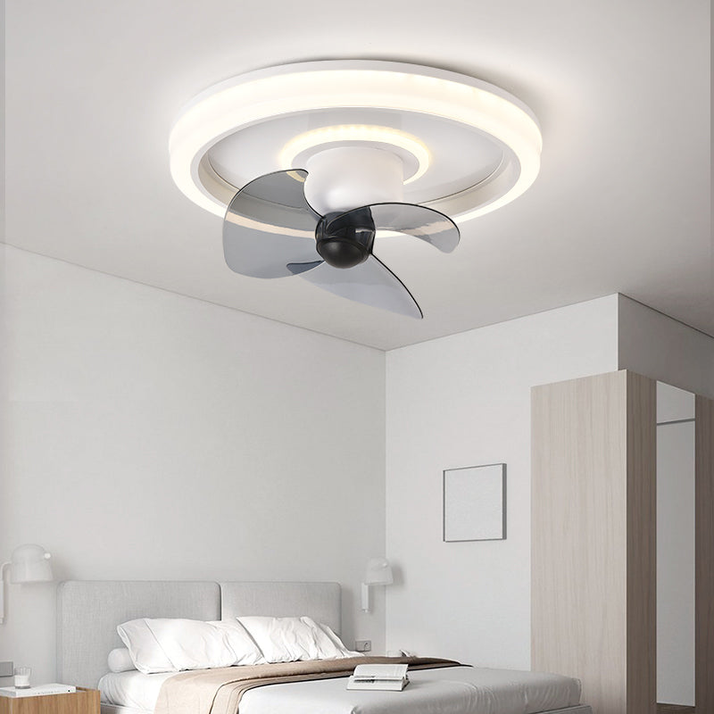 Modern Style Ceiling Fan Lighting Metal 1 Light Ceiling Fan Lighting for Dining Room