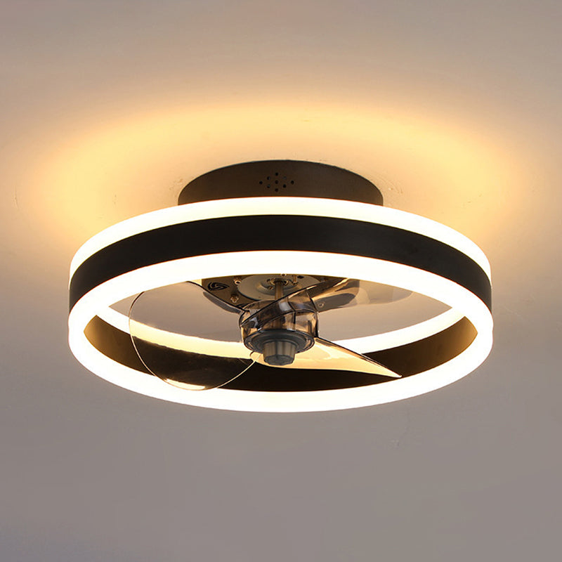 Modern Style Ceiling Fan Lighting Metal 2 Light Ceiling Fan Lighting for Living Room