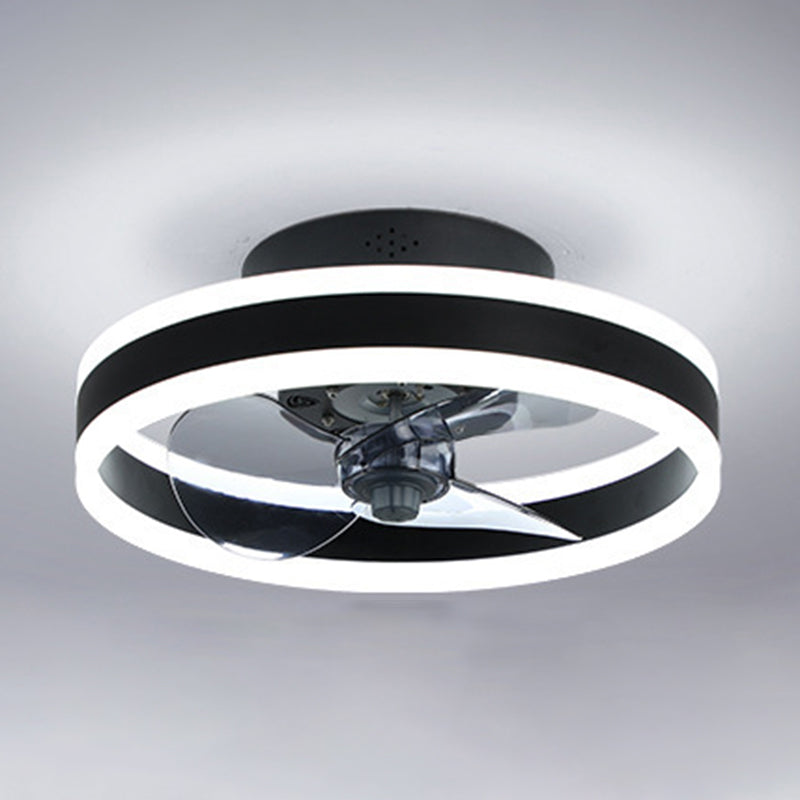 Modern Style Ceiling Fan Lighting Metal 2 Light Ceiling Fan Lighting for Living Room