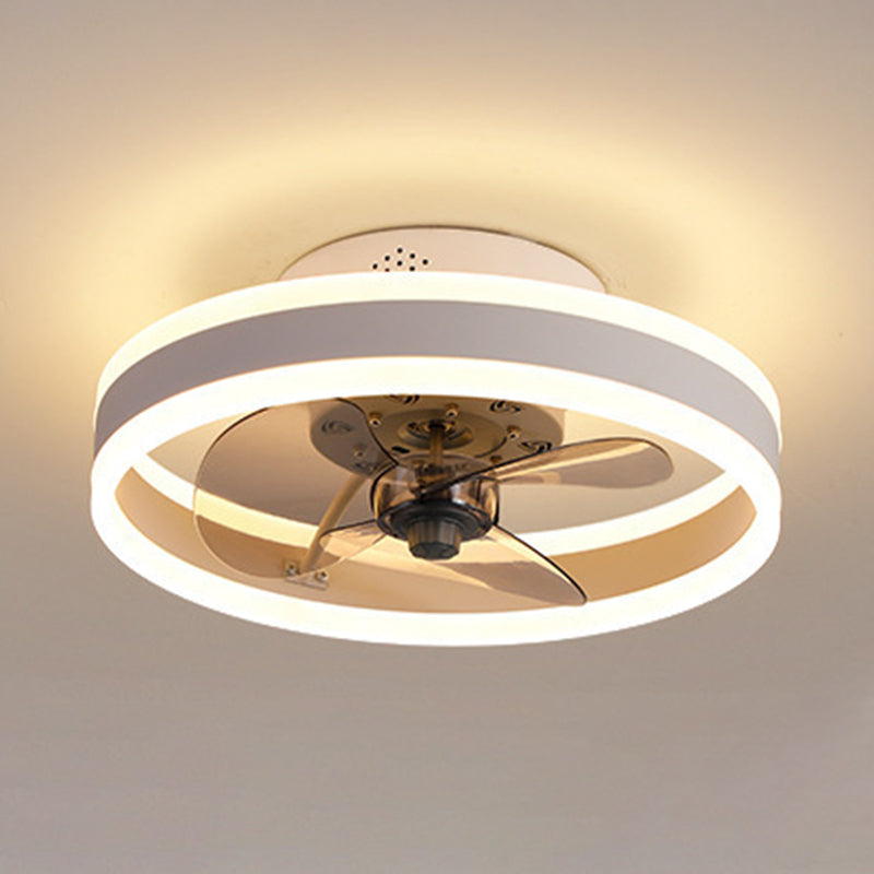 Modern Style Ceiling Fan Lighting Metal 2 Light Ceiling Fan Lighting for Living Room