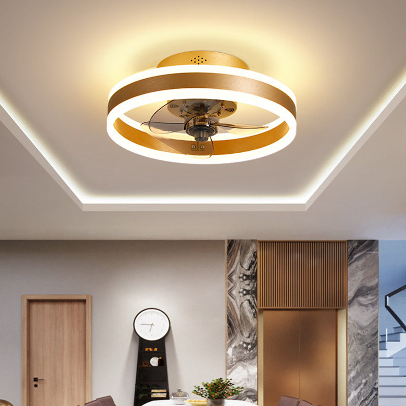 Modern Style Ceiling Fan Lighting Metal 2 Light Ceiling Fan Lighting for Living Room