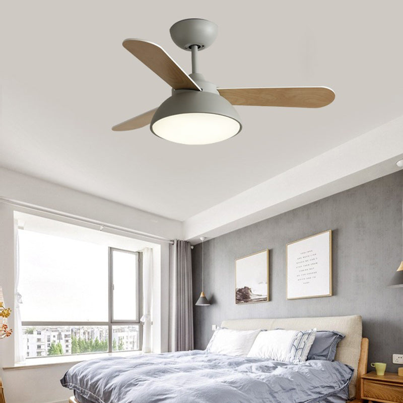 Modern Style Ceiling Fan Lighting Metal 1 Light Ceiling Fan Lighting for Children's Room
