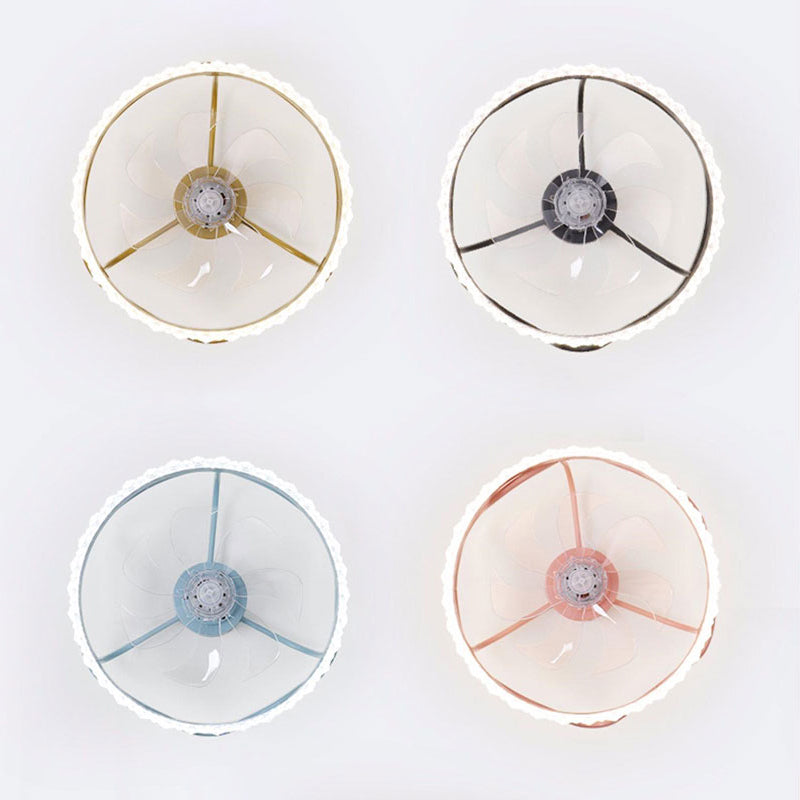 Modern Style Ceiling Fan Lighting Metal 1 Light Ceiling Fan Lighting for Bedroom