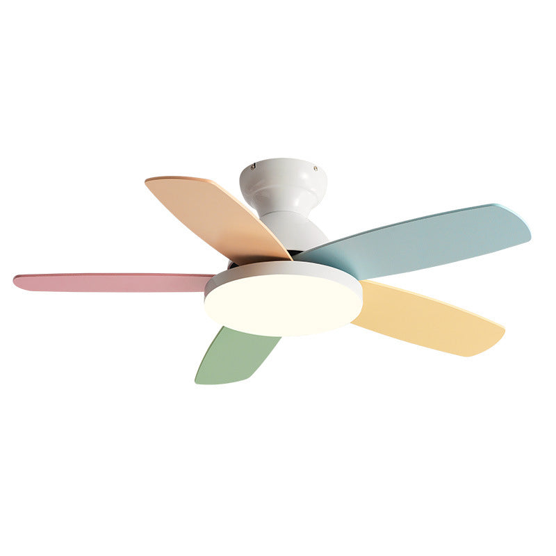 Ventilateur de plafond Light Metal Style Style LED Plafond Mount pour chambre à coucher