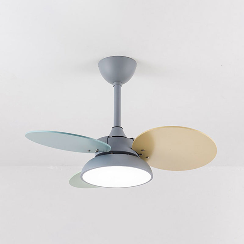 Lámpara de ventilador de techo estilo nórdico led metal techo de techo de montura de montaje para niños dormitorio