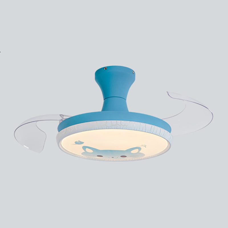 Camera per bambini LED LAMPA LAMPA LAMPARE CONTROLLA DI CONTROLLA DI CONTENIONE SEMI-FLUSH con lama invisibile