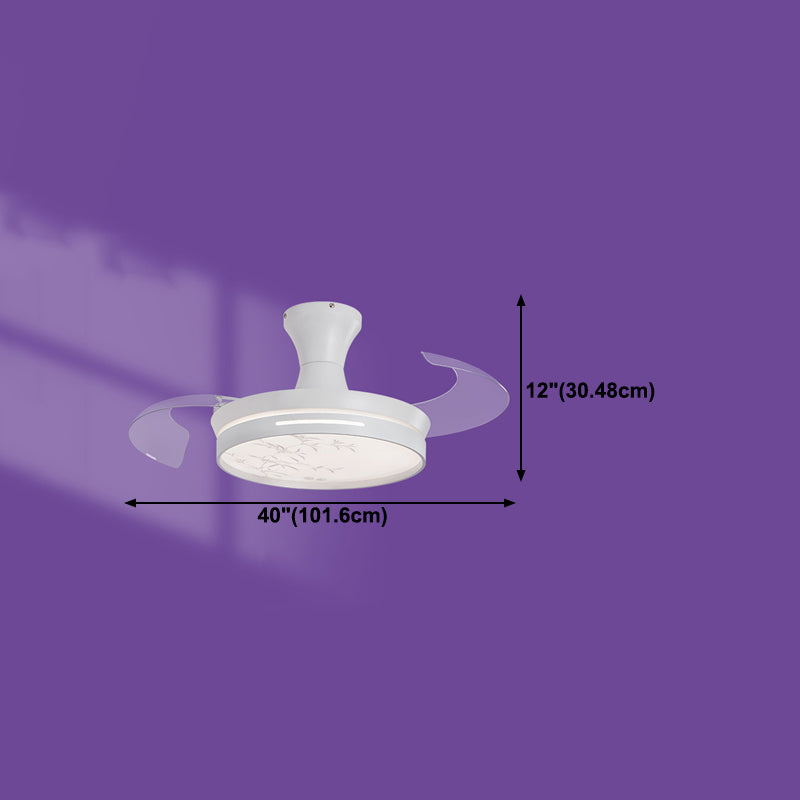 Camera per bambini LED LAMPA LAMPA LAMPARE CONTROLLA DI CONTROLLA DI CONTENIONE SEMI-FLUSH con lama invisibile