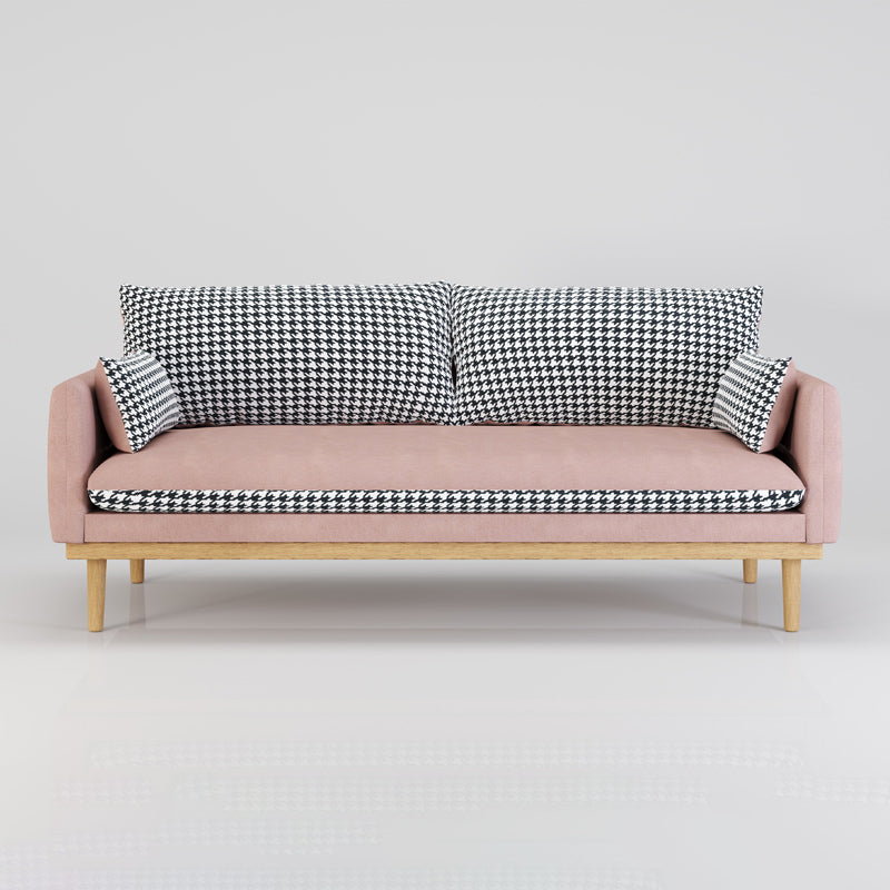 Sofá sofá moderno de cuero moderno de 30 "W de brazo cuadrado para sala de estar