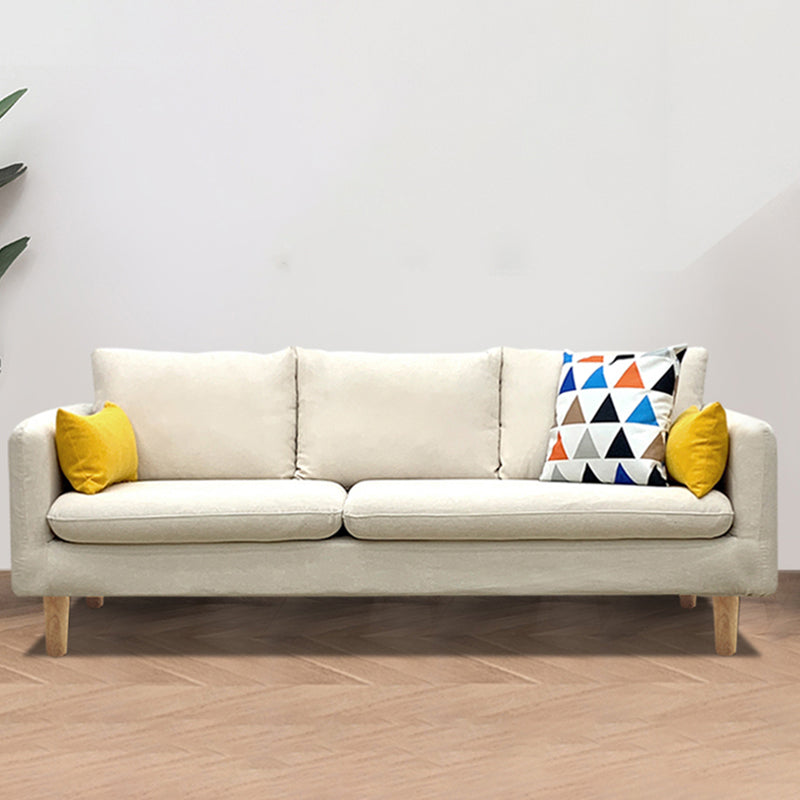Linen Modern  Sofa 30"W Square Arm Sofa for Living Room with Storage