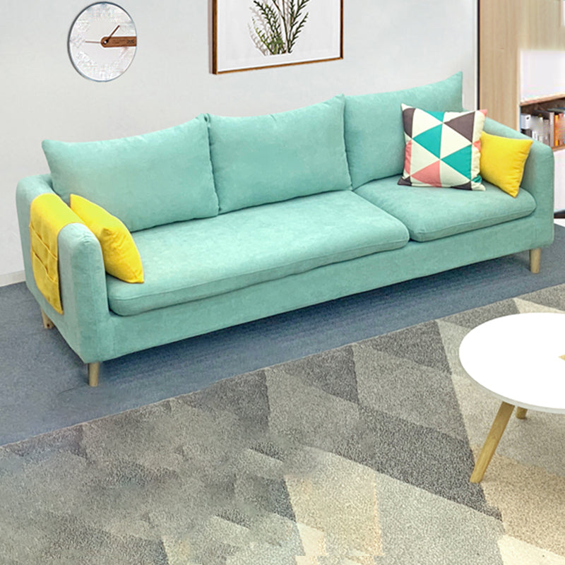 Square Arm Modern  Sofa 30"W Linen Sofa for Living Room with Storage