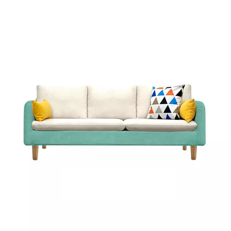Square Arm Modern  Sofa 30"W Linen Sofa for Living Room with Storage