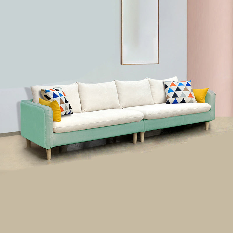 Square Arm Modern  Sofa 30"W Linen Sofa for Living Room with Storage