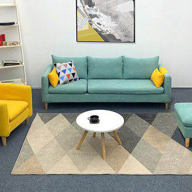 Square Arm Modern  Sofa 30"W Linen Sofa for Living Room with Storage